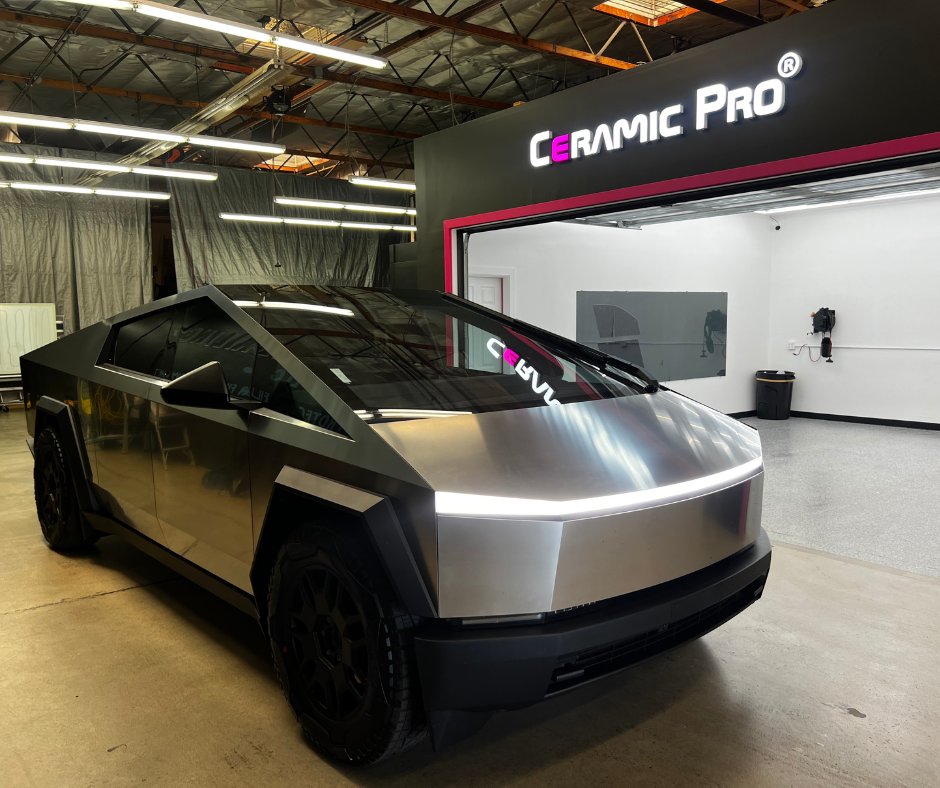 Full Body Wrap and Ceramic Tint IR on a Tesla Cybertruck