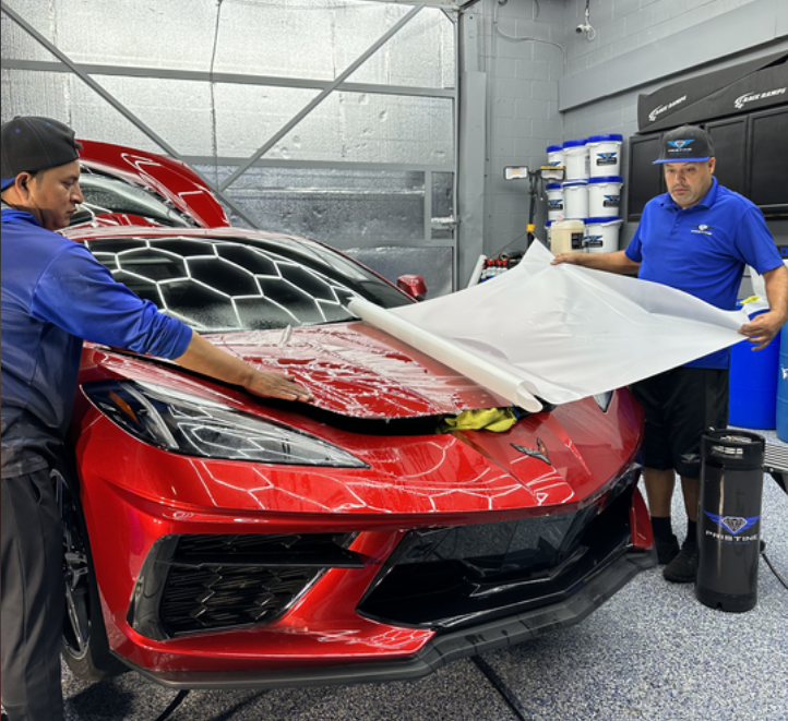 Applying Paint Protection Film Photo